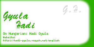 gyula hadi business card